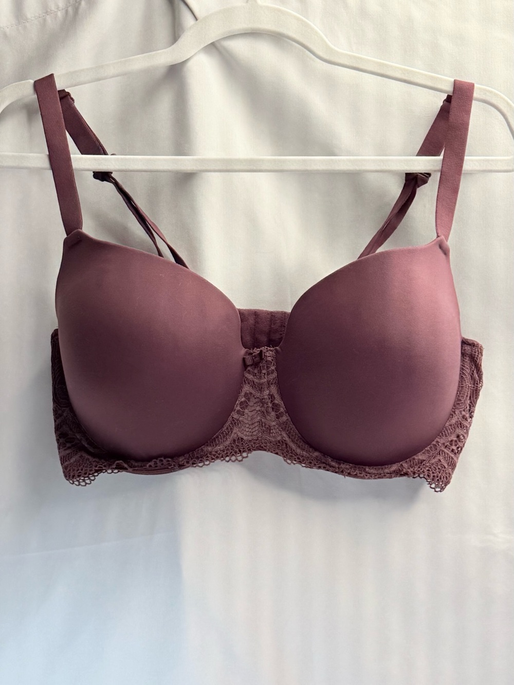 Auden 40D Rose-Mauve Lace-Trim T-Shirt Bra F315139 NWOT